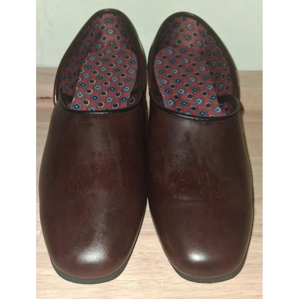 Vintage Gold Bond leather boys/men's house slippers sz. 7D